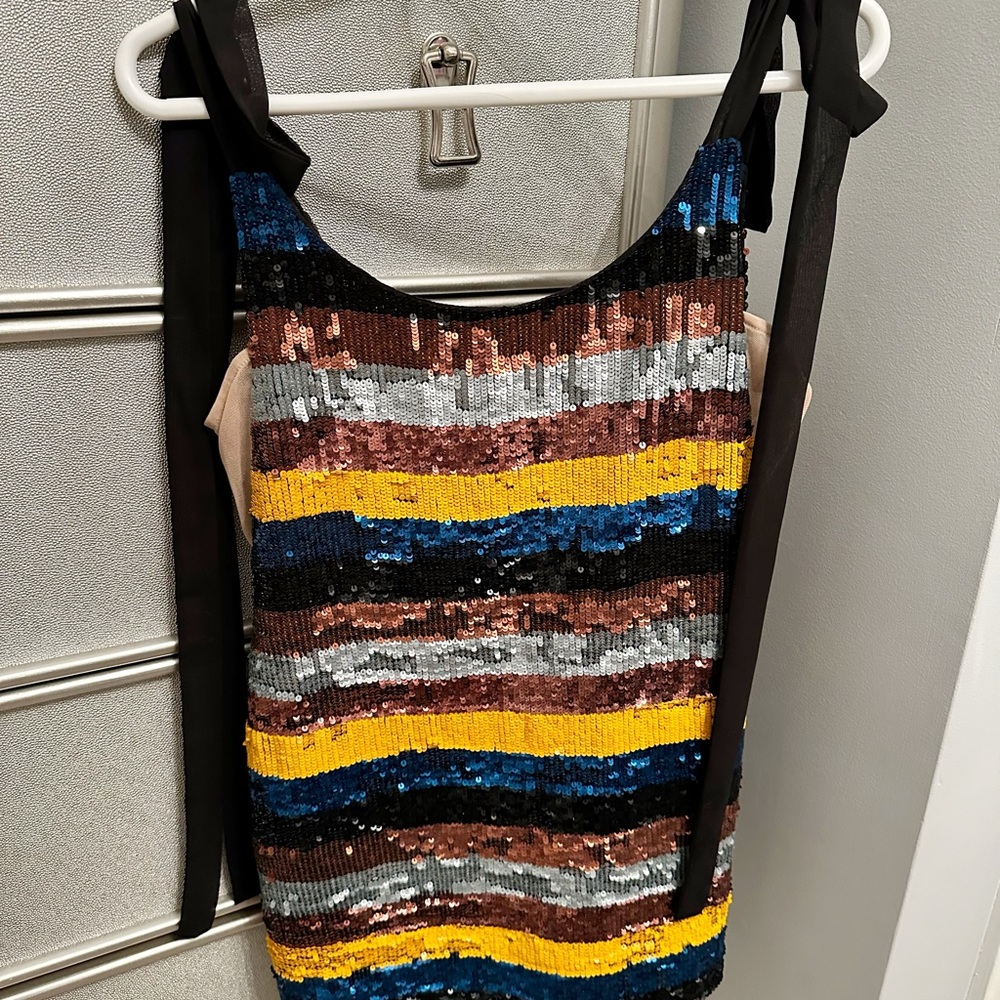 NBD Sequin Stripe Dress - Picture 4 of 10